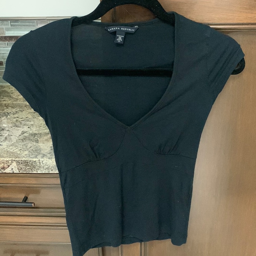 Banana republic black fitted tee